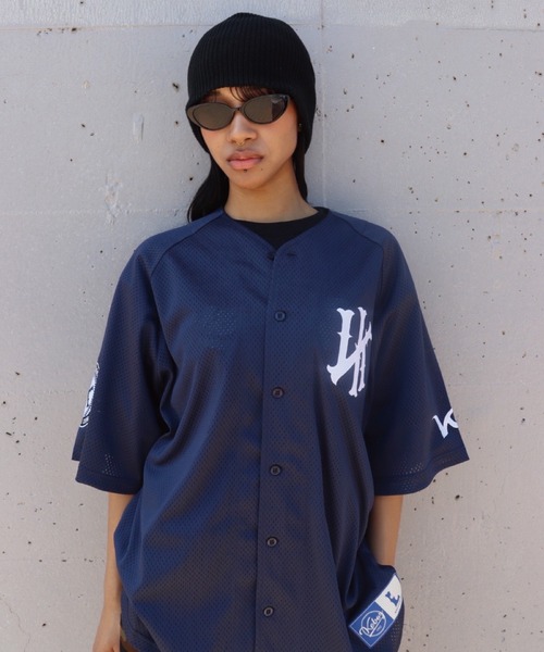 KEBOZ(ケボズ)の「VICTUS × KEBOZ MESH BASEBALL JERSEY(シャツ/ブラウス・メンズ・ネイビー/ブラック・M/L)」の3枚目の写真