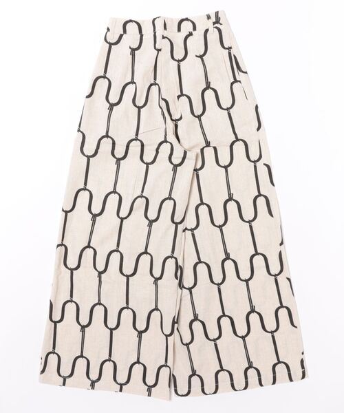 LAULEN（ローレン）の「geometric pattern tuck wide pants /ジオメトリック柄タックワイドパンツ（その他パンツ・レディース・ブラック/ブラウン・M/S）」の3枚目の写真