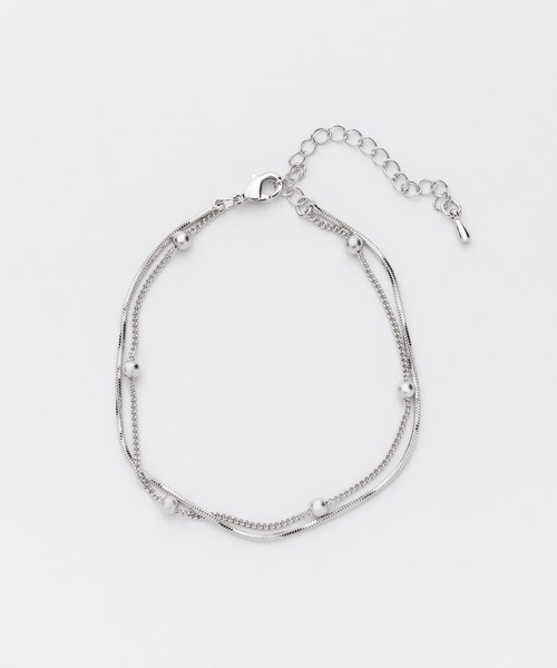 ciite' surgical stainless（シーテサージカルステンレス）の「【金属アレルギー対応】2連チェーンブレスレット サージカルステンレス（ブレスレット・レディース・シルバー/ゴールド・FREE）」の6枚目の写真