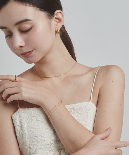 ciite' surgical stainless（シーテサージカルステンレス）の「【金属アレルギー対応】2連チェーンブレスレット サージカルステンレス（ブレスレット・レディース・シルバー/ゴールド・FREE）」の8枚目の写真