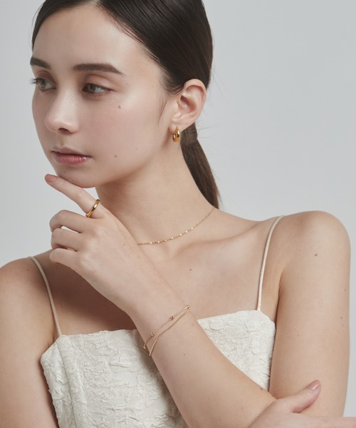 ciite' surgical stainless（シーテサージカルステンレス）の「【金属アレルギー対応】2連チェーンブレスレット サージカルステンレス（ブレスレット・レディース・シルバー/ゴールド・FREE）」の9枚目の写真