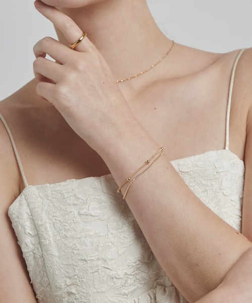 ciite' surgical stainless（シーテサージカルステンレス）の「【金属アレルギー対応】2連チェーンブレスレット サージカルステンレス（ブレスレット・レディース・シルバー/ゴールド・FREE）」の10枚目の写真