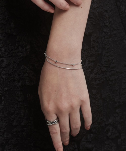 ciite' surgical stainless（シーテサージカルステンレス）の「【金属アレルギー対応】2連チェーンブレスレット サージカルステンレス（ブレスレット・レディース・シルバー/ゴールド・FREE）」の12枚目の写真
