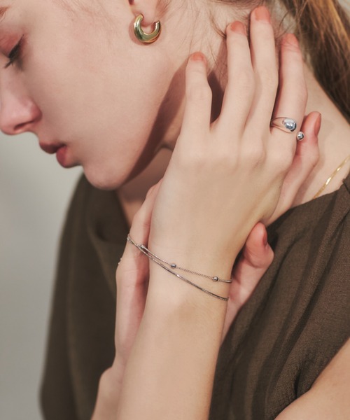 ciite' surgical stainless（シーテサージカルステンレス）の「【金属アレルギー対応】2連チェーンブレスレット サージカルステンレス（ブレスレット・レディース・シルバー/ゴールド・FREE）」の17枚目の写真