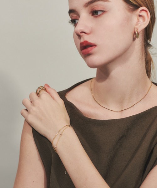 ciite' surgical stainless（シーテサージカルステンレス）の「【金属アレルギー対応】2連チェーンブレスレット サージカルステンレス（ブレスレット・レディース・シルバー/ゴールド・FREE）」の19枚目の写真