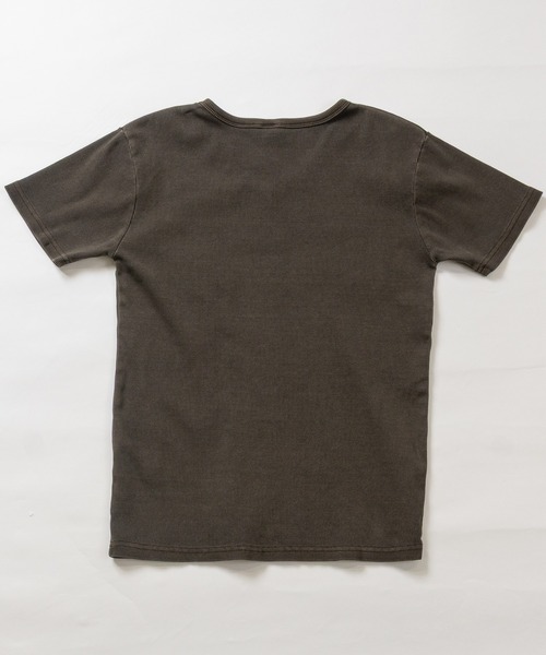 JOHN'S CLOSET(ジョンズクローゼット)の「【13】ピグメント加工 ジャストフィットVネックTシャツ(Tシャツ/カットソー・メンズ・ブラウン/チャコールグレー・LARGE/MEDIUM/SMALL)」の7枚目の写真