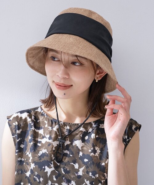 UNTITLED（アンタイトル）の「【遮熱】ギャザーリボンHAT（ハット・レディース・ベージュ・99）」の10枚目の写真