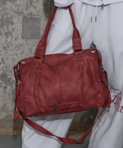 セール】【FANCY CLUB】BELTED WASHING COATING BAG / 【ファンシー 