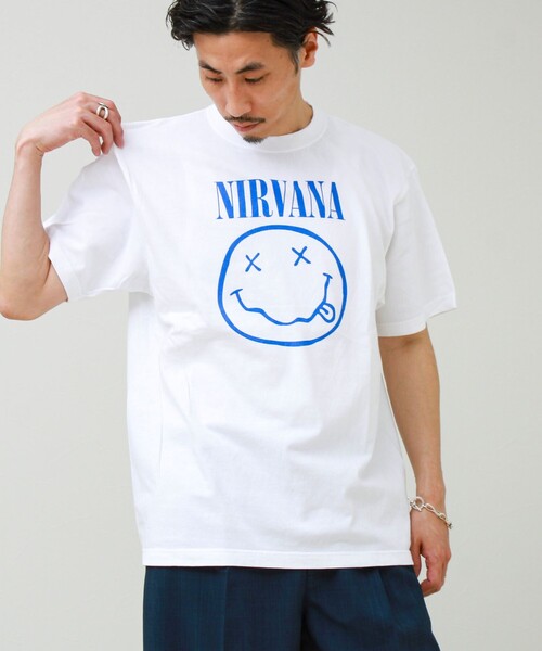 GOOD ROCK SPEED（グッドロックスピード）の「【GOOD ROCK SPEED】NIRVANA / ニルヴァーナ グラフィックTシャツ（Tシャツ/カットソー・メンズ・ブラック系その他2/オフホワイト/ブルー/ブラック系その他・M/L）」の6枚目の写真