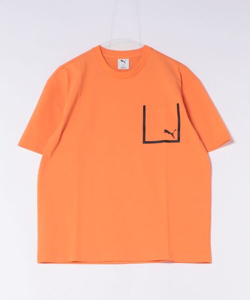 PUMA（プーマ）の「《PUMA》ESS ELEVATED SS ウーブンESS ELEVATED SS ウーブン ライク Tシャツ（Tシャツ/カットソー・メンズ・グリーン系その他/ブラック/オレンジ系その他・S/M/L/XL/XXL）」の3枚目の写真