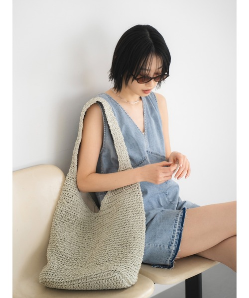 Ungrid（アングリッド）の「雑材ショルダーバッグ（ショルダーバッグ・レディース・ライトグレー/ベージュ・FREE）」の3枚目の写真