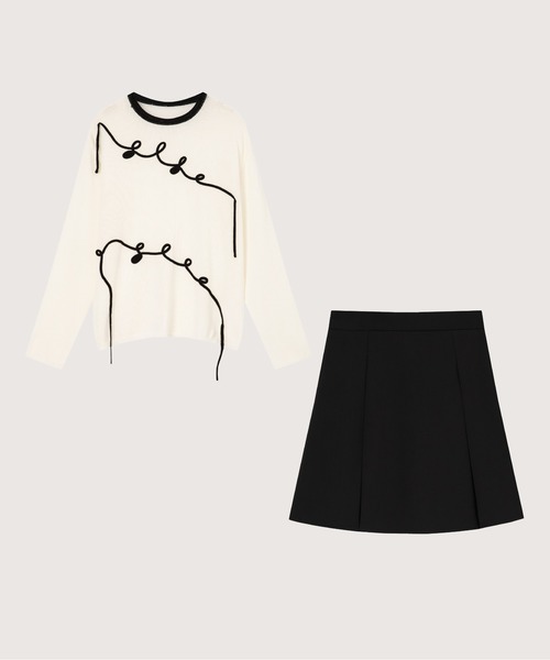 Line Applique Knit Set Up