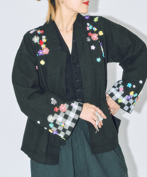CITYSHOP（シティーショップ）の「YANYAN × FUJIN TREE 別注 ジャケット（その他アウター・レディース・ブラック・SMALL）」の2枚目の写真