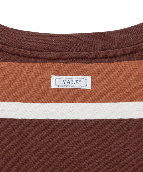 YALE(イェール)の「ボールドストライプTシャツ_ブラウン(Tシャツ/カットソー・レディース・その他・SMALL/MEDIUM/LARGE/X-LARGE)」の4枚目の写真