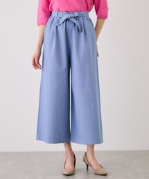スラブデニムクロプトワイドパンツ