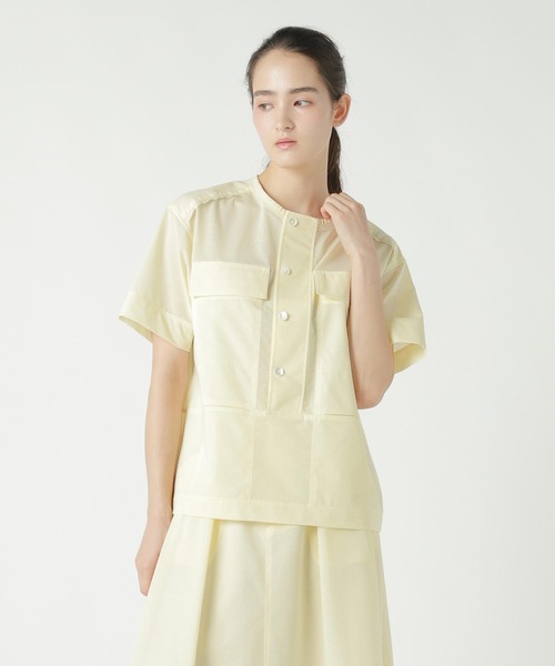 ZUCCa(ズッカ)の「TRANSLUCENT JERSEY / Tシャツ / P(Tシャツ/カットソー・レディース・イエロー/ダークグレー/オフホワイト・M size)」の1枚目の写真