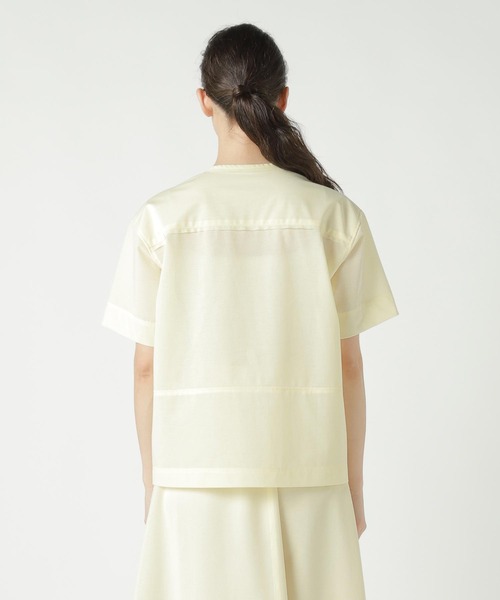 ZUCCa(ズッカ)の「TRANSLUCENT JERSEY / Tシャツ / P(Tシャツ/カットソー・レディース・イエロー/ダークグレー/オフホワイト・M size)」の10枚目の写真