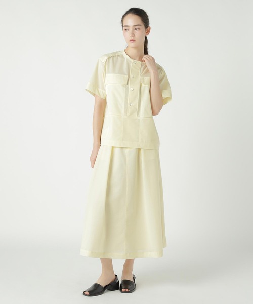 ZUCCa(ズッカ)の「TRANSLUCENT JERSEY / Tシャツ / P(Tシャツ/カットソー・レディース・イエロー/ダークグレー/オフホワイト・M size)」の9枚目の写真