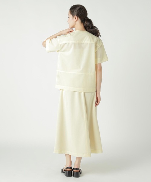 ZUCCa(ズッカ)の「TRANSLUCENT JERSEY / Tシャツ / P(Tシャツ/カットソー・レディース・イエロー/ダークグレー/オフホワイト・M size)」の8枚目の写真