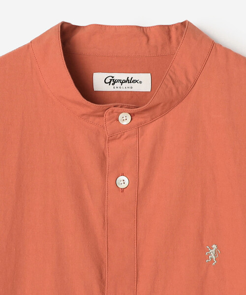 GYMPHLEX（ジムフレックス）の「Gymphlex | コットンタイプライター スタンドカラーシャツワンピース WOMEN（ワンピース・レディース・オレンジ/ブラック系その他・14）」の7枚目の写真