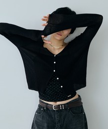 シアータイトリブカーディガン / Sheer Tight Rib Cardigan