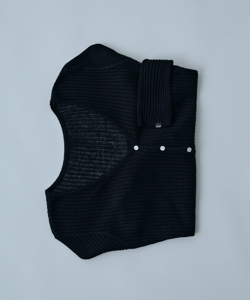 VION(ヴィオン)の「シアータイトリブカーディガン / Sheer Tight Rib Cardigan(カーディガン/ボレロ・レディース・ブラック/レッド/ホワイト・FREE)」の13枚目の写真
