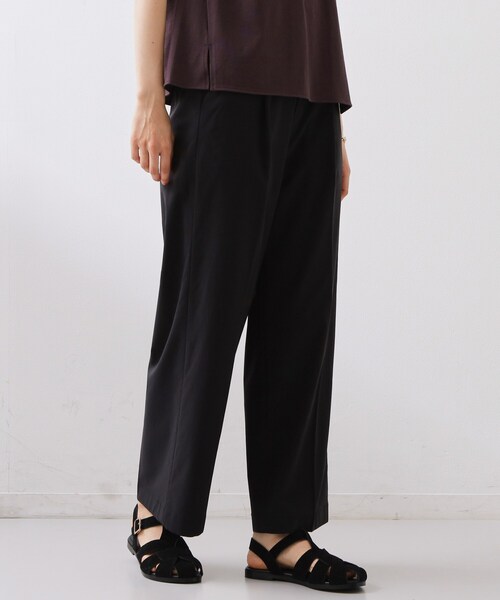 THE SHOP TK （ザ ショップ ティーケー ）の「【XS-XL/着丈選べる/ひんやり】ハイパーストレッチ ワイドパンツ（その他パンツ・レディース・チャコールグレー/ナチュラル/ブラック/ネイビー・01/02/03/10/11/12/13/14）」の2枚目の写真