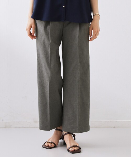 THE SHOP TK （ザ ショップ ティーケー ）の「【XS-XL/着丈選べる/ひんやり】ハイパーストレッチ ワイドパンツ（その他パンツ・レディース・チャコールグレー/ナチュラル/ブラック/ネイビー・01/02/03/10/11/12/13/14）」の5枚目の写真