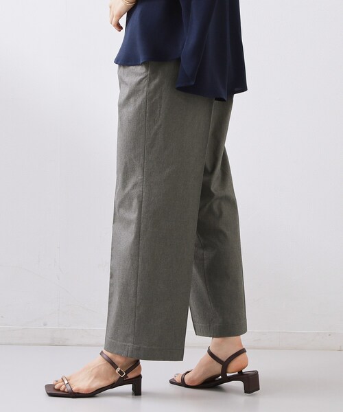 THE SHOP TK （ザ ショップ ティーケー ）の「【XS-XL/着丈選べる/ひんやり】ハイパーストレッチ ワイドパンツ（その他パンツ・レディース・チャコールグレー/ナチュラル/ブラック/ネイビー・01/02/03/10/11/12/13/14）」の6枚目の写真