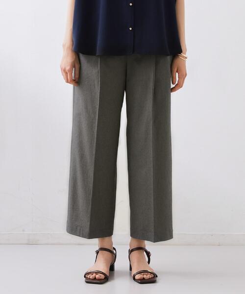 THE SHOP TK （ザ ショップ ティーケー ）の「【XS-XL/着丈選べる/ひんやり】ハイパーストレッチ ワイドパンツ（その他パンツ・レディース・チャコールグレー/ナチュラル/ブラック/ネイビー・01/02/03/10/11/12/13/14）」の8枚目の写真