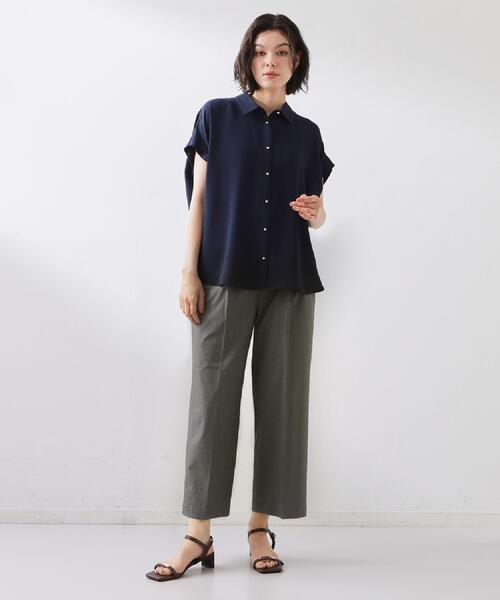 THE SHOP TK （ザ ショップ ティーケー ）の「【XS-XL/着丈選べる/ひんやり】ハイパーストレッチ ワイドパンツ（その他パンツ・レディース・チャコールグレー/ナチュラル/ブラック/ネイビー・01/02/03/10/11/12/13/14）」の11枚目の写真