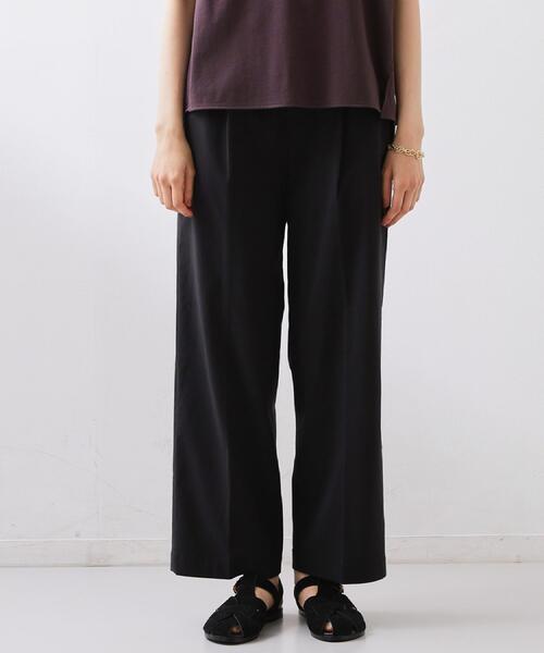 THE SHOP TK （ザ ショップ ティーケー ）の「【XS-XL/着丈選べる/ひんやり】ハイパーストレッチ ワイドパンツ（その他パンツ・レディース・チャコールグレー/ナチュラル/ブラック/ネイビー・01/02/03/10/11/12/13/14）」の15枚目の写真