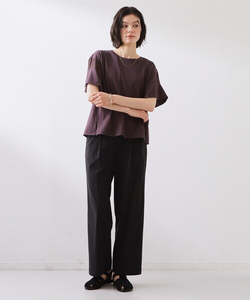 THE SHOP TK （ザ ショップ ティーケー ）の「【XS-XL/着丈選べる/ひんやり】ハイパーストレッチ ワイドパンツ（その他パンツ・レディース・チャコールグレー/ナチュラル/ブラック/ネイビー・01/02/03/10/11/12/13/14）」の18枚目の写真