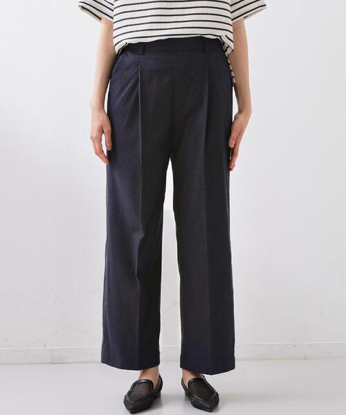 THE SHOP TK (ザ ショップ ティーケー )の「【XS-XL/着丈選べる/ひんやり】暑い夏も心地よく ストレッチワイドパンツ(その他パンツ・レディース・チャコールグレー/ナチュラル/ブラック/ネイビー・01/02/03/10/11/12/13/14)」の6枚目の写真