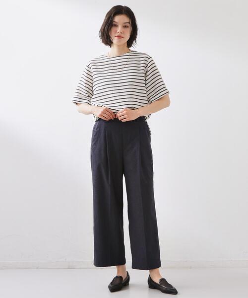 THE SHOP TK (ザ ショップ ティーケー )の「【XS-XL/着丈選べる/ひんやり】暑い夏も心地よく ストレッチワイドパンツ(その他パンツ・レディース・チャコールグレー/ナチュラル/ブラック/ネイビー・01/02/03/10/11/12/13/14)」の13枚目の写真