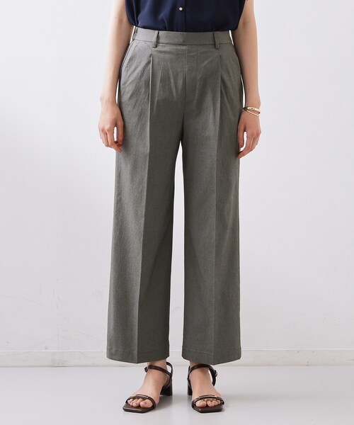 THE SHOP TK (ザ ショップ ティーケー )の「【XS-XL/着丈選べる/ひんやり】暑い夏も心地よく ストレッチワイドパンツ(その他パンツ・レディース・チャコールグレー/ナチュラル/ブラック/ネイビー・01/02/03/10/11/12/13/14)」の15枚目の写真