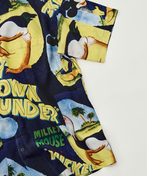 PORTER CLASSIC(ポータークラシック)の「【PORTER CLASSIC/ポータークラシック】DP-024-3963-0041/NV/DSNY V_ ALOHA SHIRT/MKY&BIRD(シャツ/ブラウス・メンズ・ネイビー・M/L)」の3枚目の写真