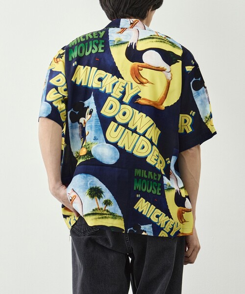 PORTER CLASSIC(ポータークラシック)の「【PORTER CLASSIC/ポータークラシック】DP-024-3963-0041/NV/DSNY V_ ALOHA SHIRT/MKY&BIRD(シャツ/ブラウス・メンズ・ネイビー・M/L)」の7枚目の写真