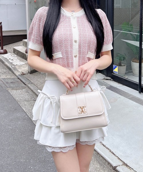 INGNI(イング)の「【WEB限定】ツイードバイカラー半袖ニットカーディガン(カーディガン/ボレロ・レディース・ピンク系2/ホワイト×ブラック/ブルー系2・M)」の20枚目の写真