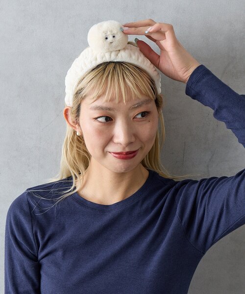 BIRTHDAY BAR(バースデイバー)の「YUM YUM FRIENDS ヘアターバン(ヘアバンド・レディース・ホワイト/ホワイト系その他2/ホワイト系その他・0)」の2枚目の写真