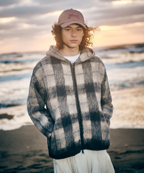 Check Knit Hoodie / チェックニットフーディー（ニット/セーター