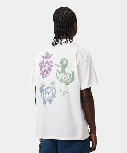 Carhartt WIP（カーハートダブリューアイピー）の「Carhartt WIP S/S FORMA T-SHIRT（カーハートワークインプログレス ショートスリーブ フォーマ Tシャツ）（Tシャツ/カットソー・メンズ・ホワイト/ブラック/グリーン系・SMALL/X-LARGE/LARGE/MEDIUM）」の6枚目の写真