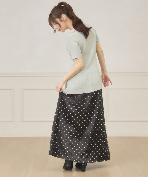 Ambre Neige(アンブルネージュ)の「polo collar peplum knit cardigan / ポロエリペプラムニットカーディガン(ニット/セーター・レディース・サックスブルー/ライトピンク/ライトベージュ・FREE)」の13枚目の写真