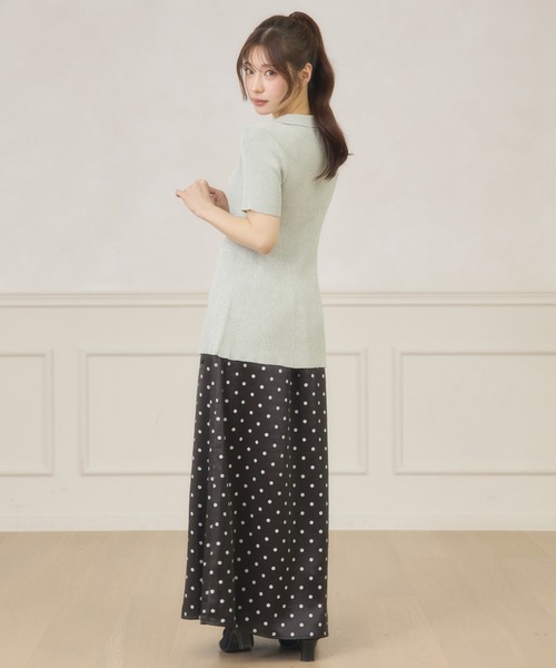 Ambre Neige(アンブルネージュ)の「polo collar peplum knit cardigan / ポロエリペプラムニットカーディガン(ニット/セーター・レディース・サックスブルー/ライトピンク/ライトベージュ・FREE)」の14枚目の写真
