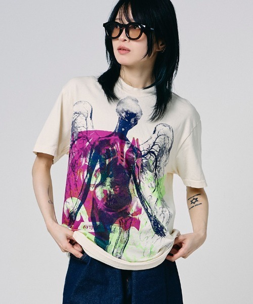 EFFECTEN(エフェクテン)の「mt10574-POISON t-shirt Tシャツ(efdig-20)(Tシャツ/カットソー・メンズ・ホワイト/アイボリー/グレー・M/L/XL)」の14枚目の写真