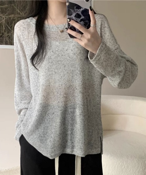 Flugge(フラッジー)の「シアーミックスサマーニット(ニット/セーター・レディース・グリーン/グレー・LARGE/MEDIUM)」の8枚目の写真