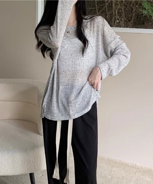 Flugge(フラッジー)の「シアーミックスサマーニット(ニット/セーター・レディース・グリーン/グレー・LARGE/MEDIUM)」の3枚目の写真