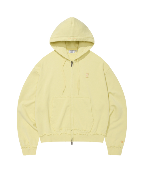Wacky WiLLy(ワッキーウィリー)の「ヴィンテージキキワッペンフードジップアップイエロー(パーカー・メンズ・その他・SMALL/LARGE)」の1枚目の写真