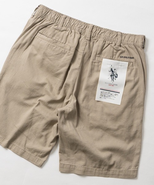 JOHN'S CLOSET（ジョンズクローゼット）の「【3】〔U.S.POLO ASSN.〕ワンポイント刺繍 バックシャーリング チノショーツ（チノパンツ・メンズ・ネイビー/ベージュ/アイボリー・X-LARGE/LARGE/MEDIUM）」の2枚目の写真