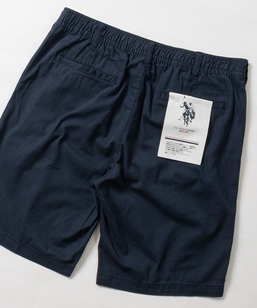 JOHN'S CLOSET（ジョンズクローゼット）の「【3】〔U.S.POLO ASSN.〕ワンポイント刺繍 バックシャーリング チノショーツ（チノパンツ・メンズ・ネイビー/ベージュ/アイボリー・X-LARGE/LARGE/MEDIUM）」の3枚目の写真